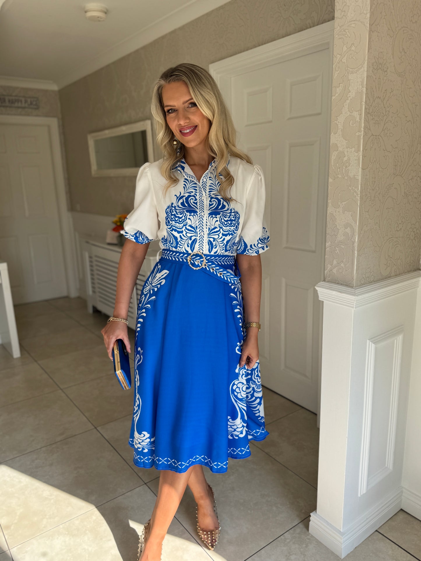 Holland Midi Dress- Blue