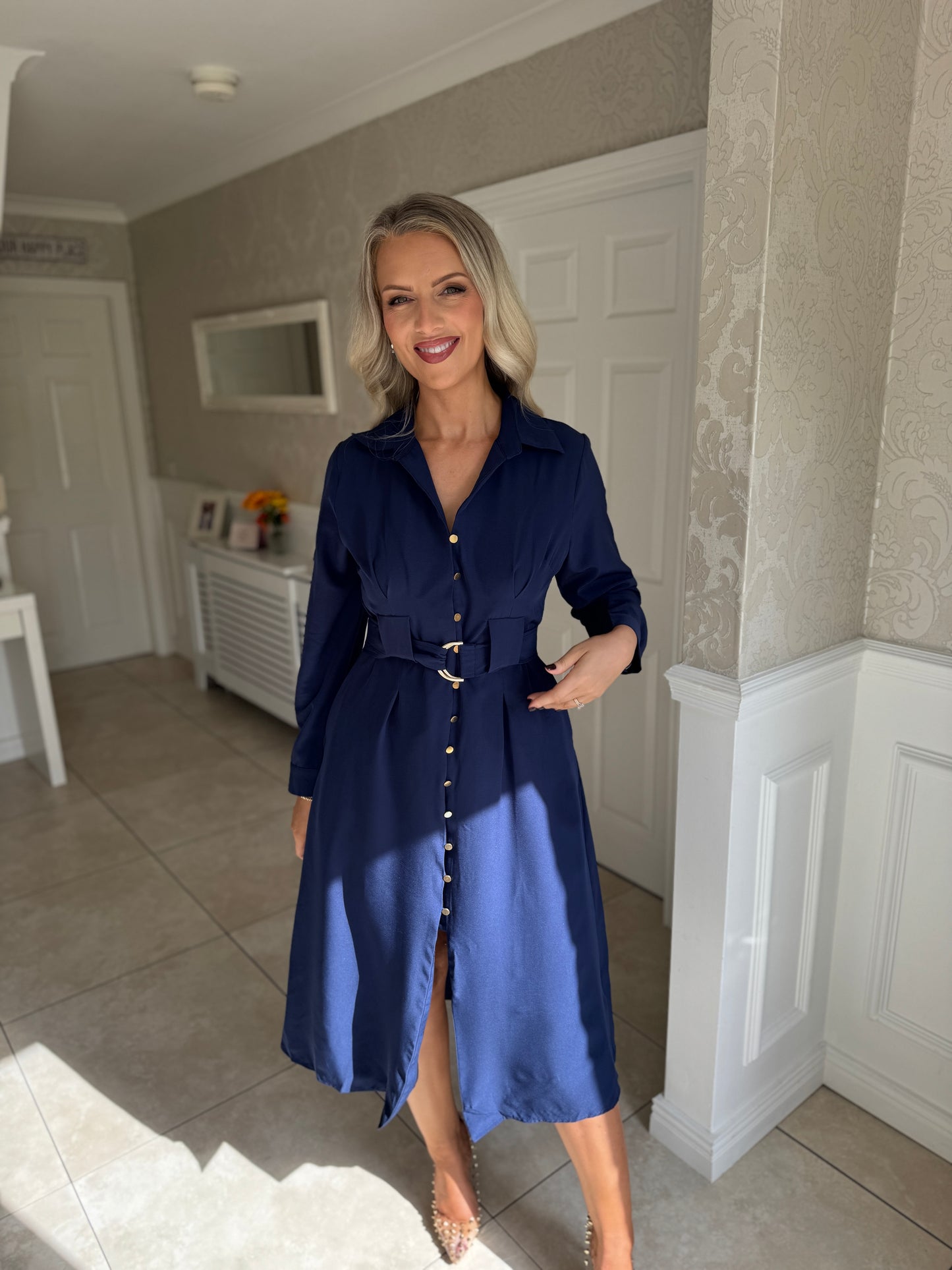 Grace Navy Dress