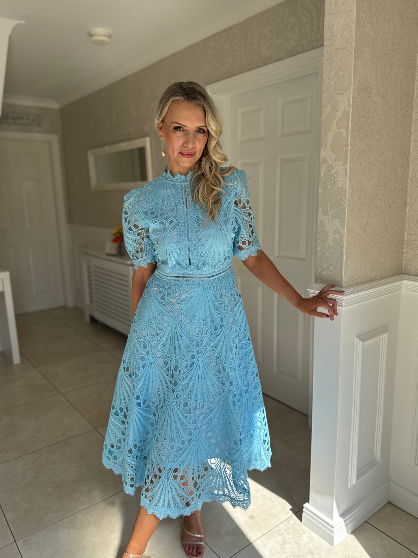 Lana Lace Dress- Blue