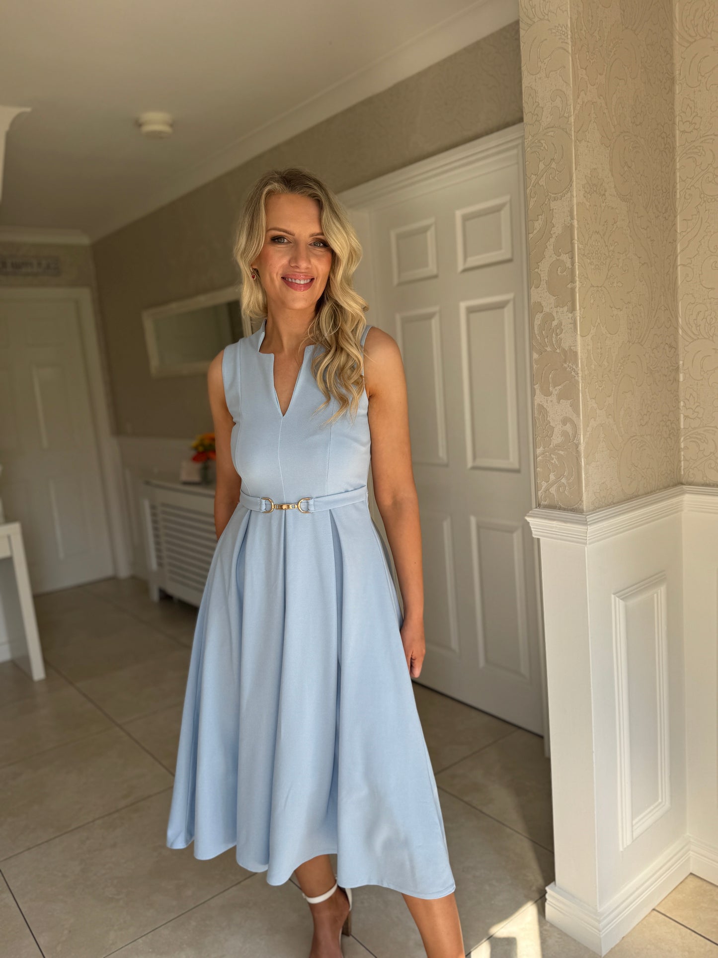 Ameya Blue Midi Dress