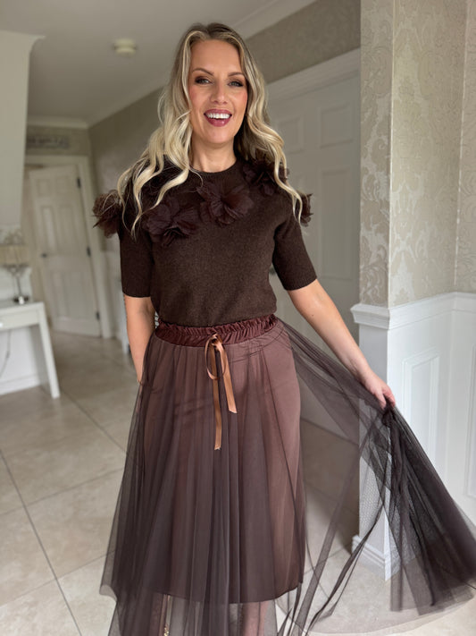 Tulle Skirt- Chocolate Brown