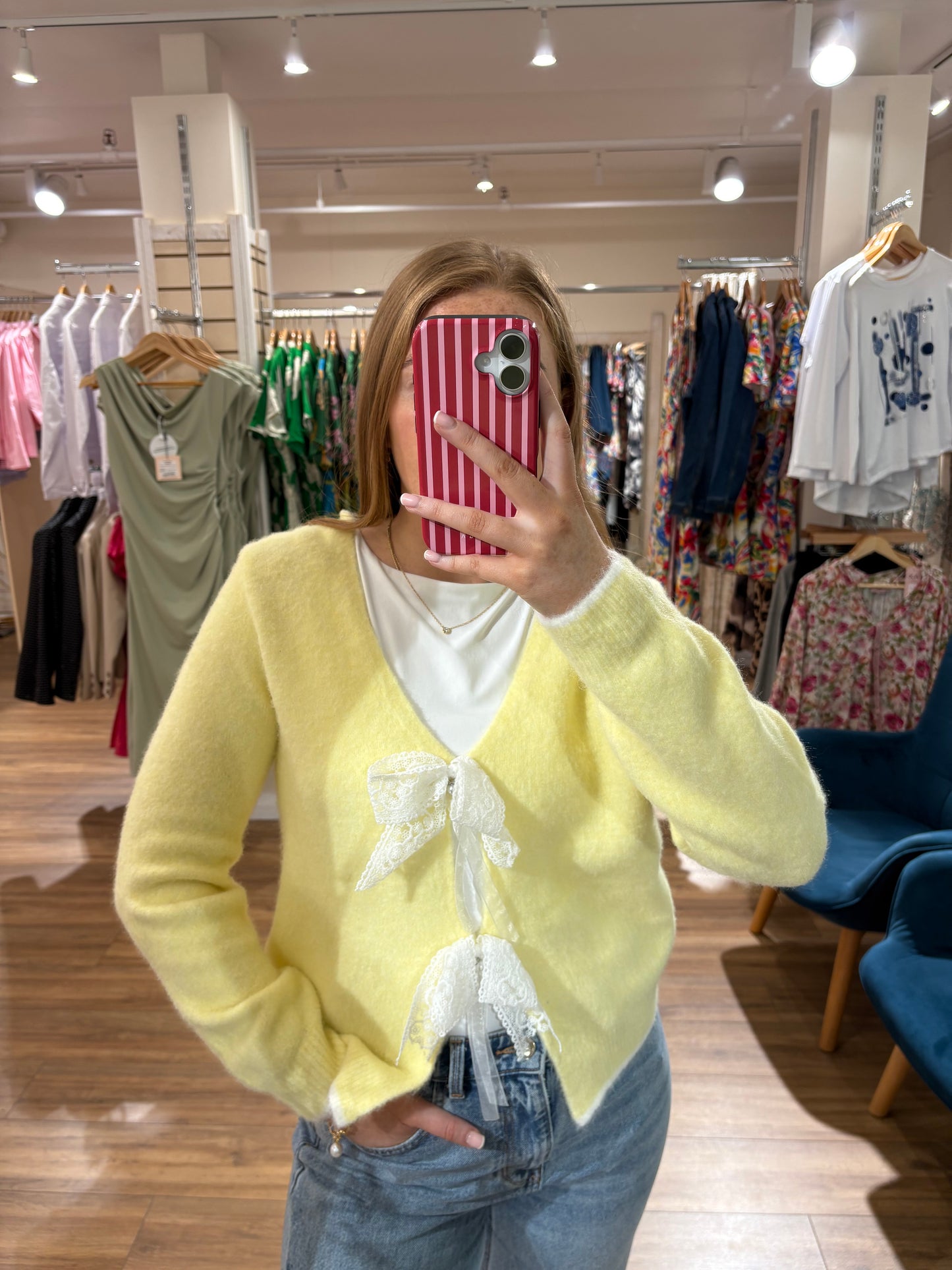 Bow Jumper- Lemon