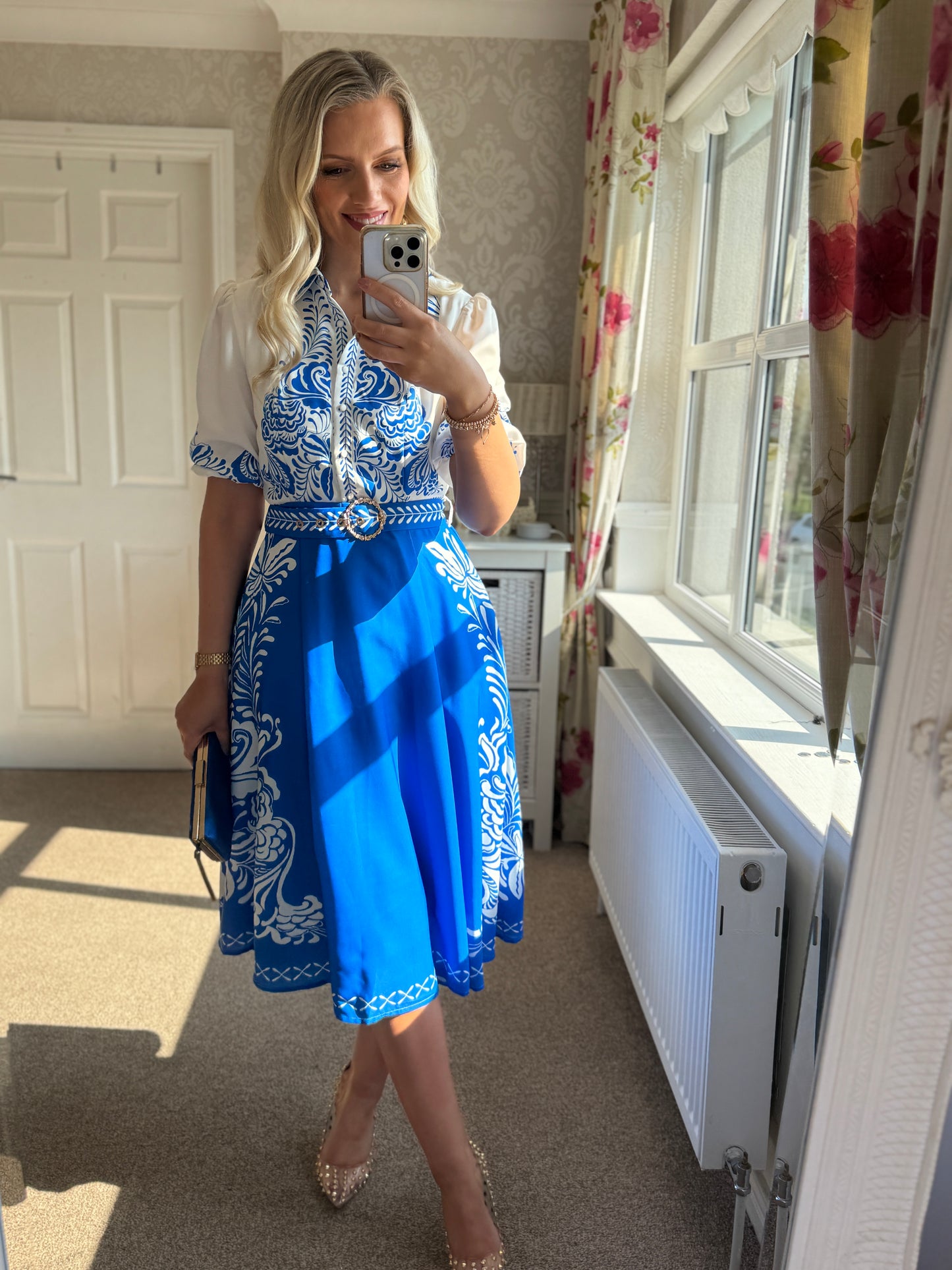 Holland Midi Dress- Blue