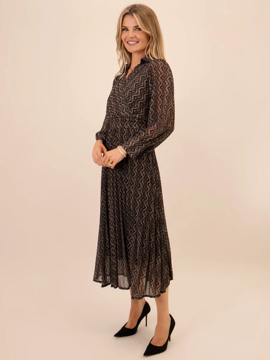 Positano Dress- Black & Brown