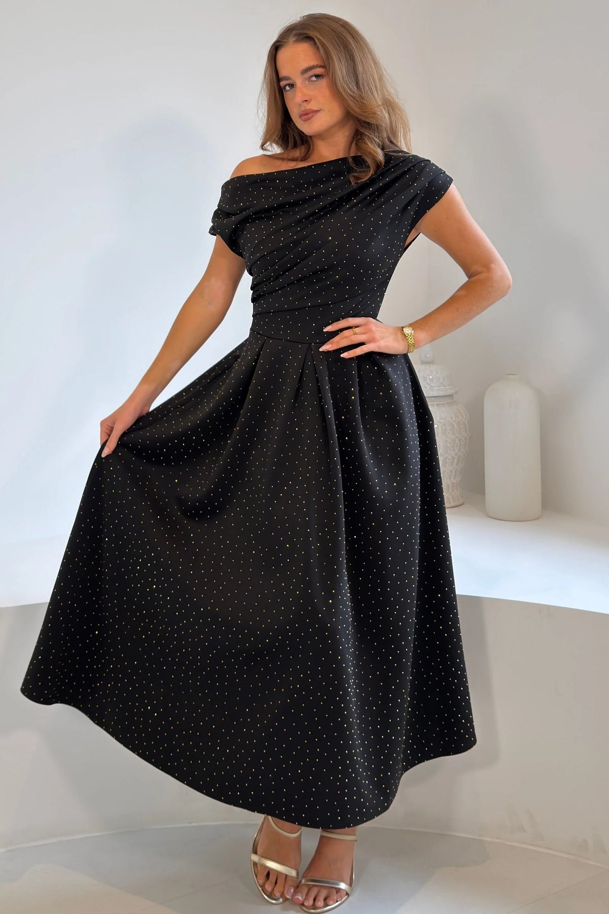 Betty Hotfix Black Dress