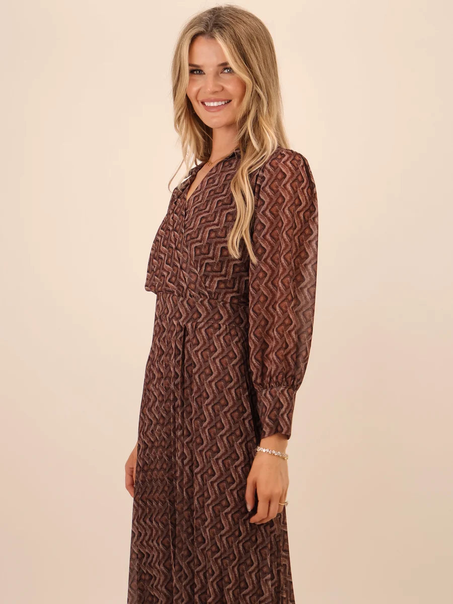 Positano Dress- Brown&Black