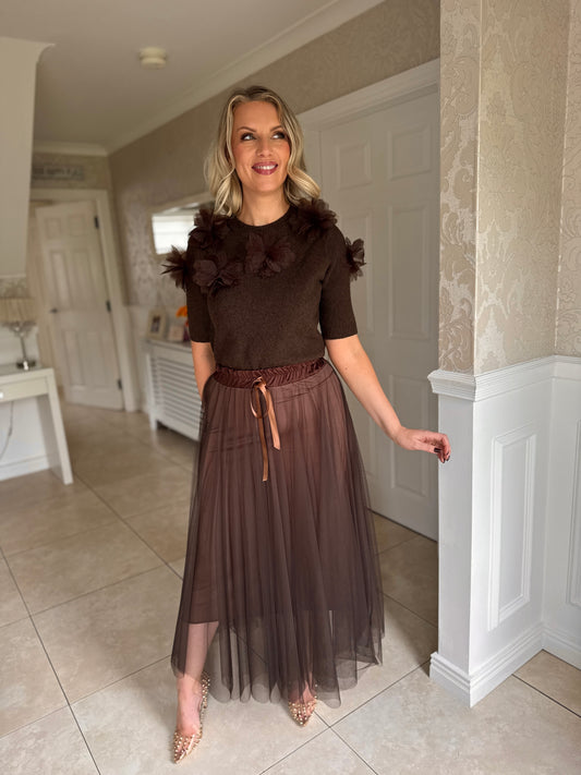 Tulle Skirt- Chocolate Brown