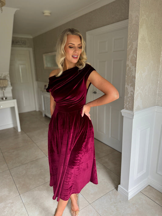 Betty Berry Velvet Dress