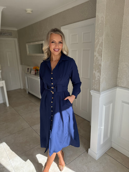 Grace  Navy Dress