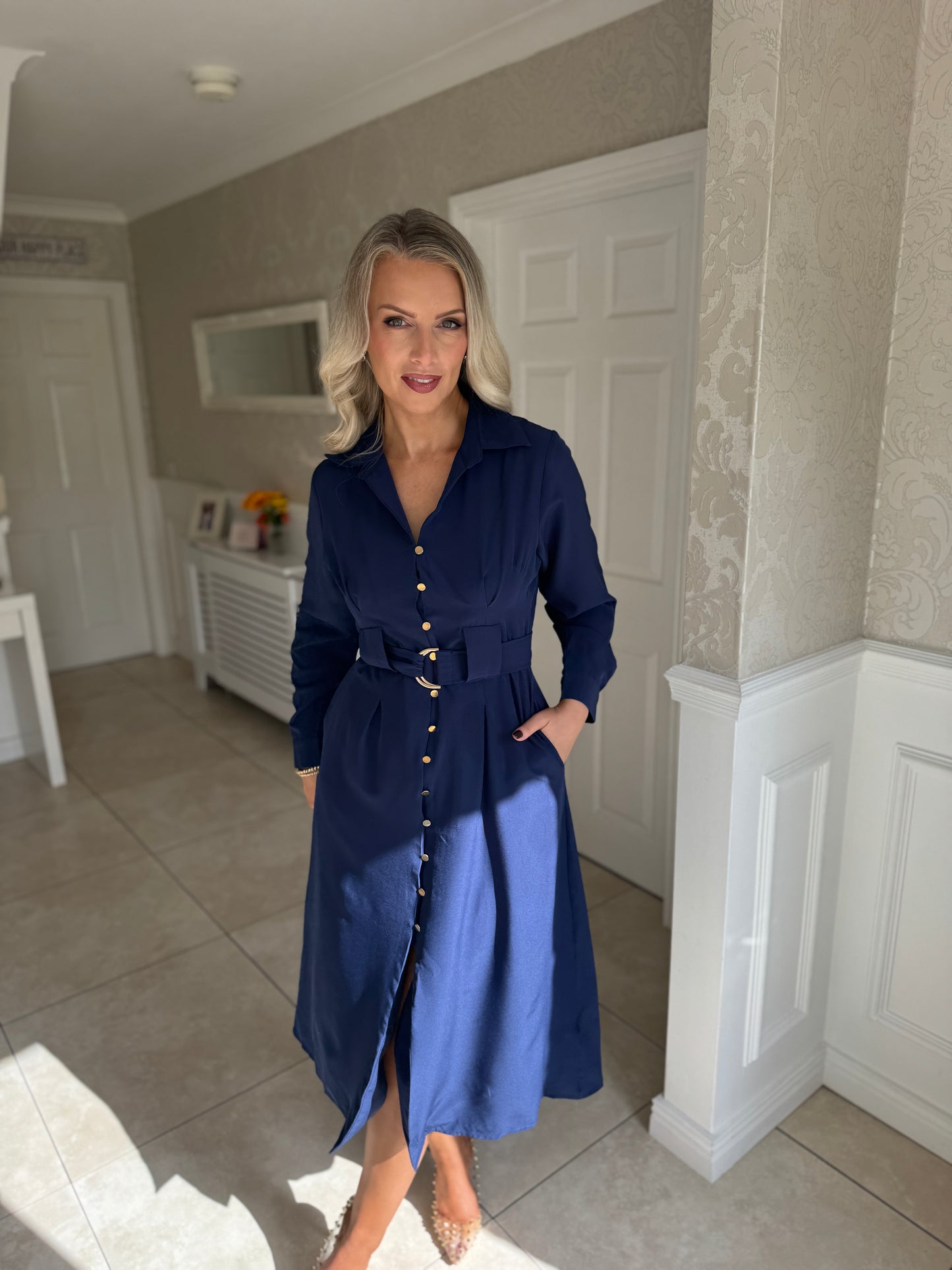 Grace  Navy Dress