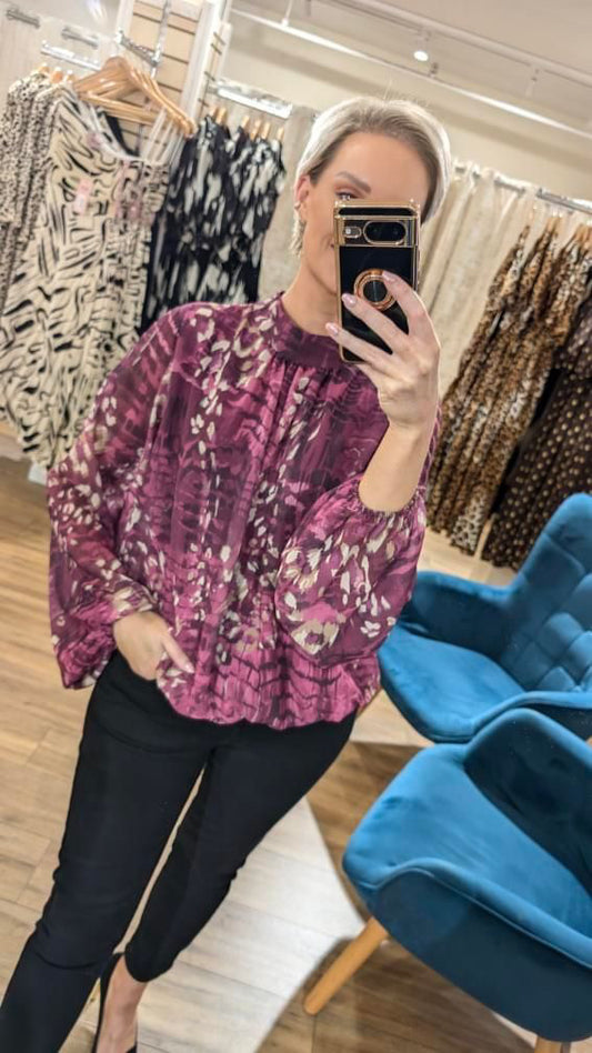 Magenta Blouse