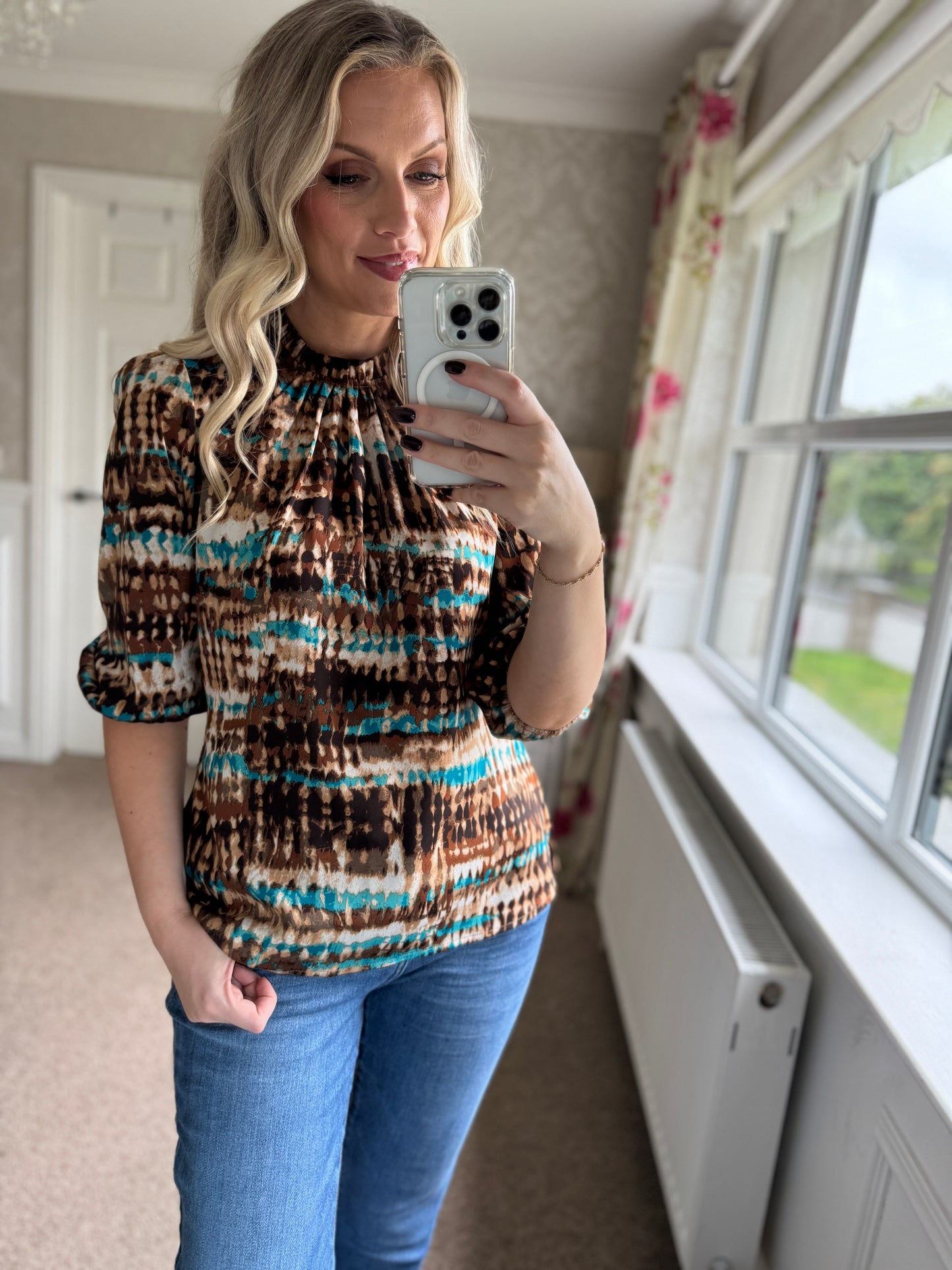 Aurelia Brown Blouse