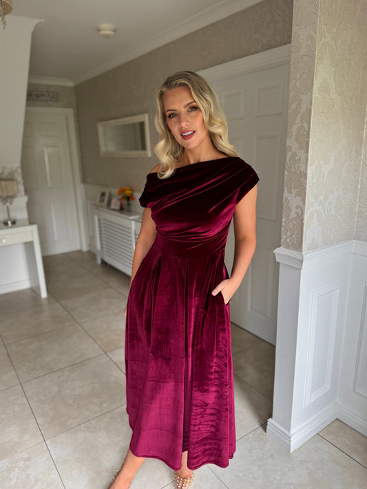 Betty Berry Velvet Dress
