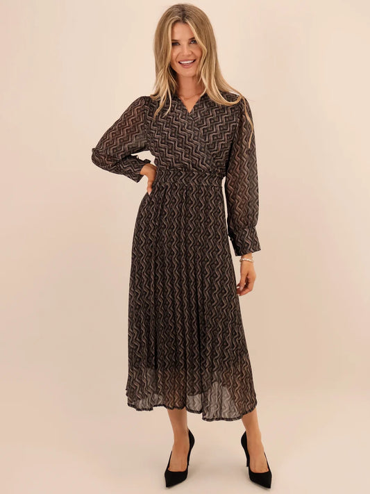 Positano Dress- Black & Brown