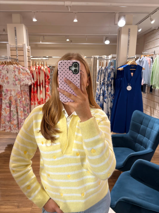 Collared Knit Jumper- Lemon