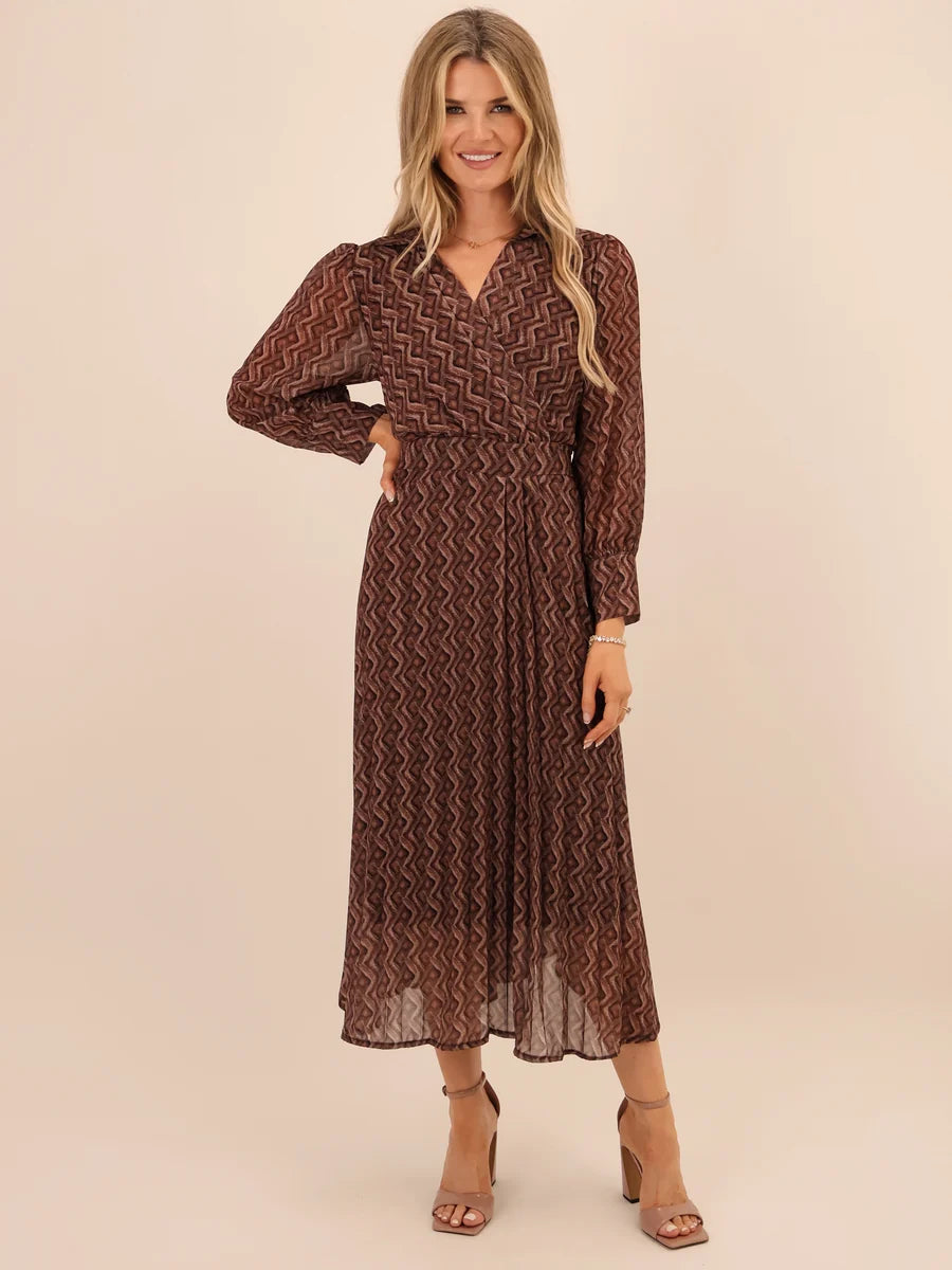 Positano Dress- Brown&Black