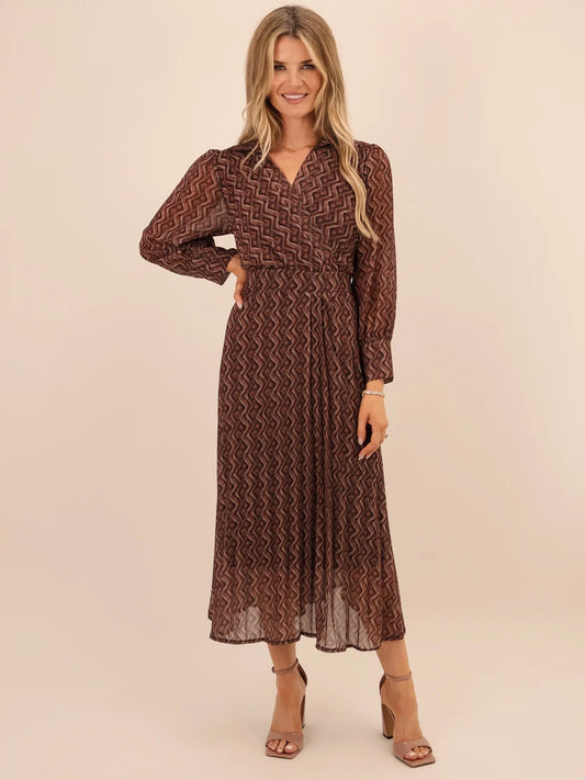 Positano Dress- Brown&Black