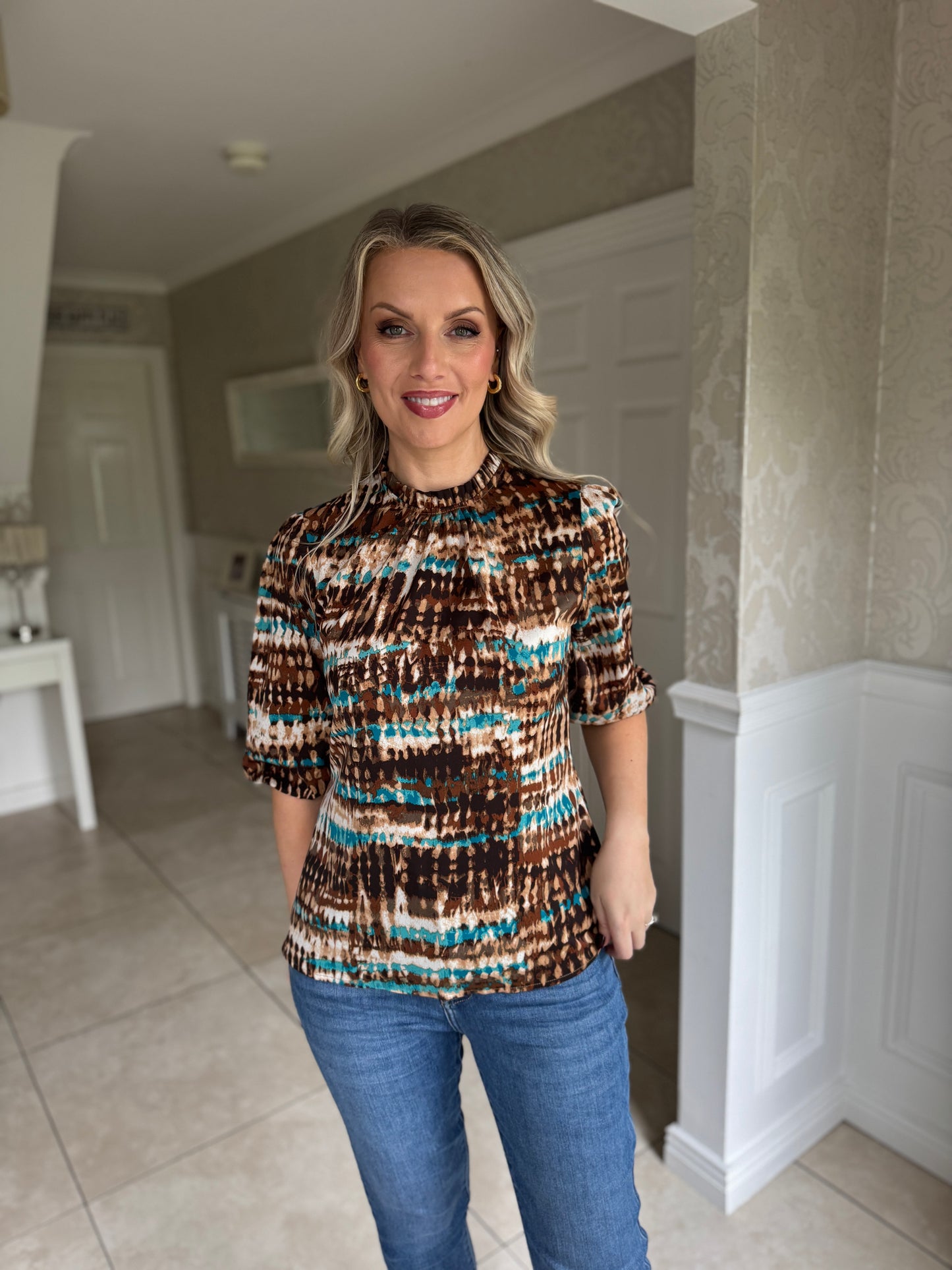 Aurelia Brown Blouse