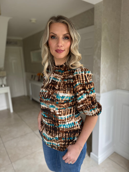 Aurelia Brown Blouse