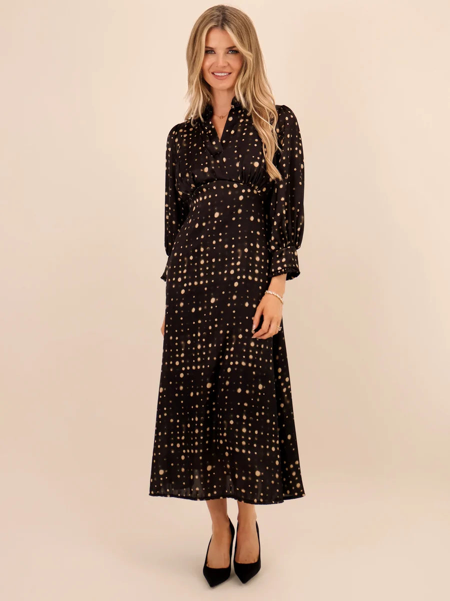 Kimber Dress- Black&Beige