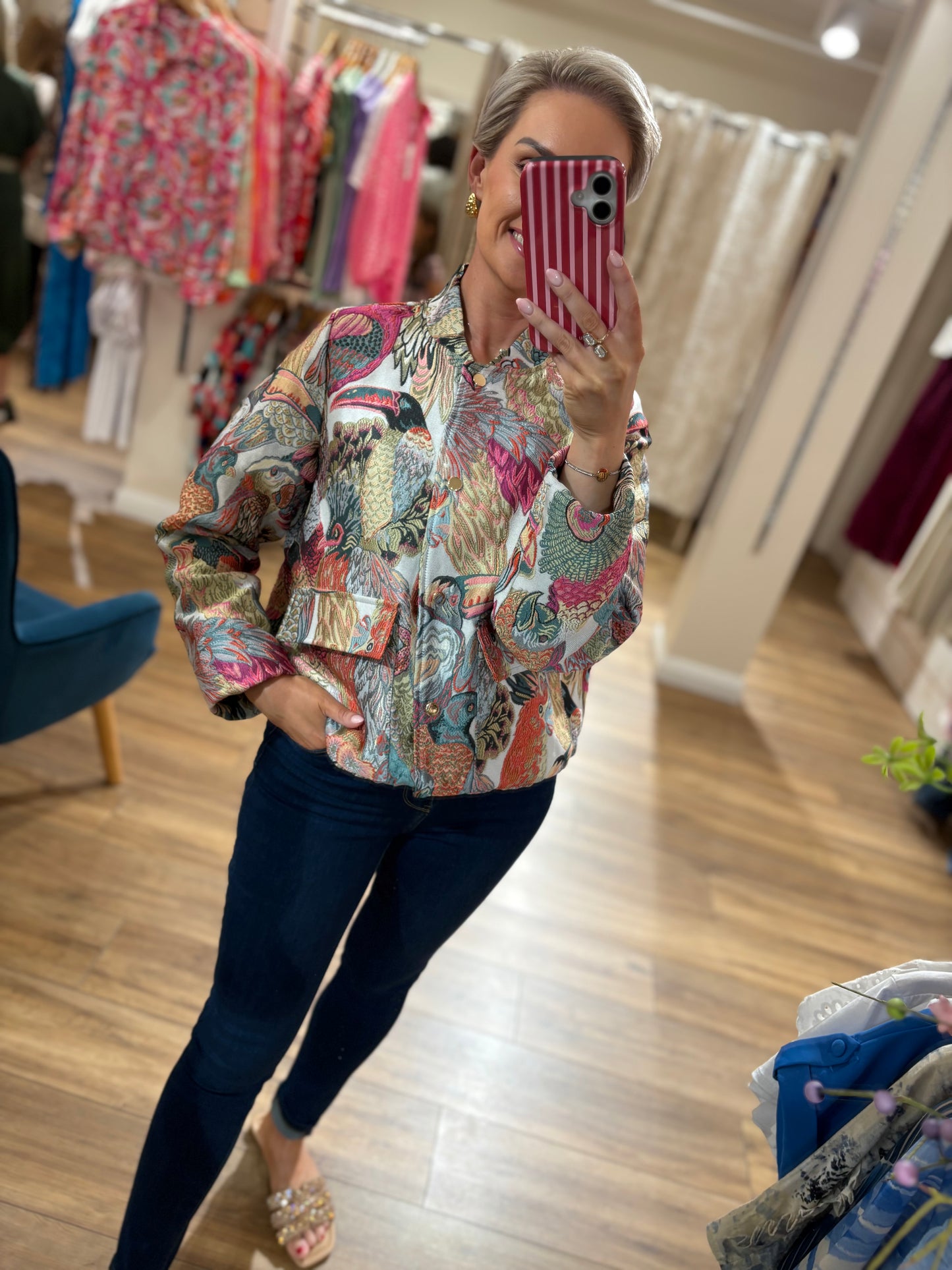 PRE ORDER- Jacquard Bomber Jacket