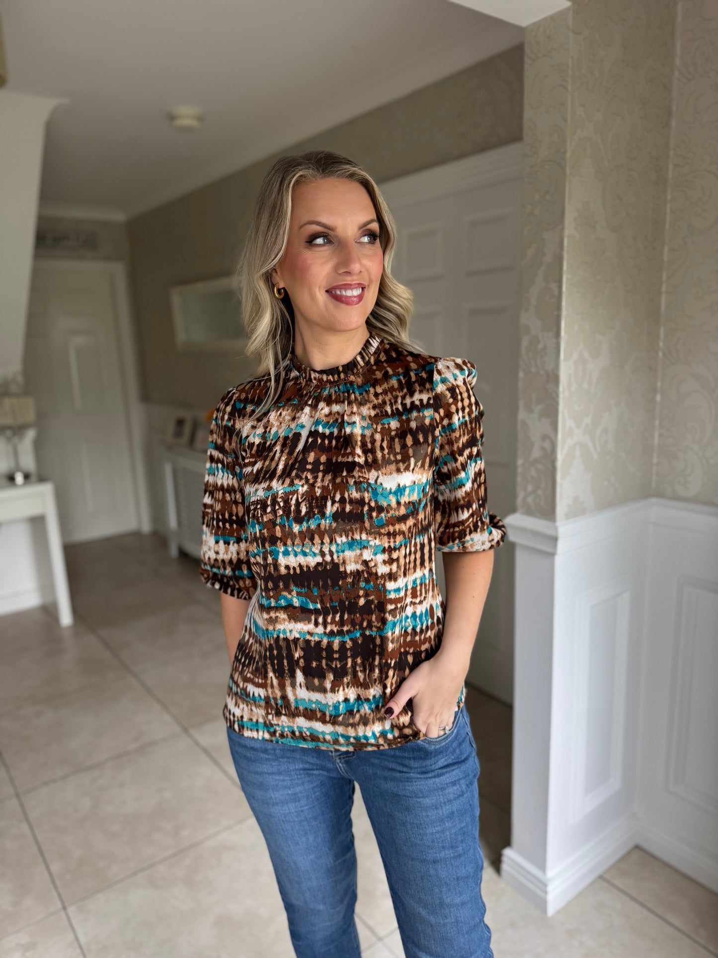 Aurelia Brown Blouse