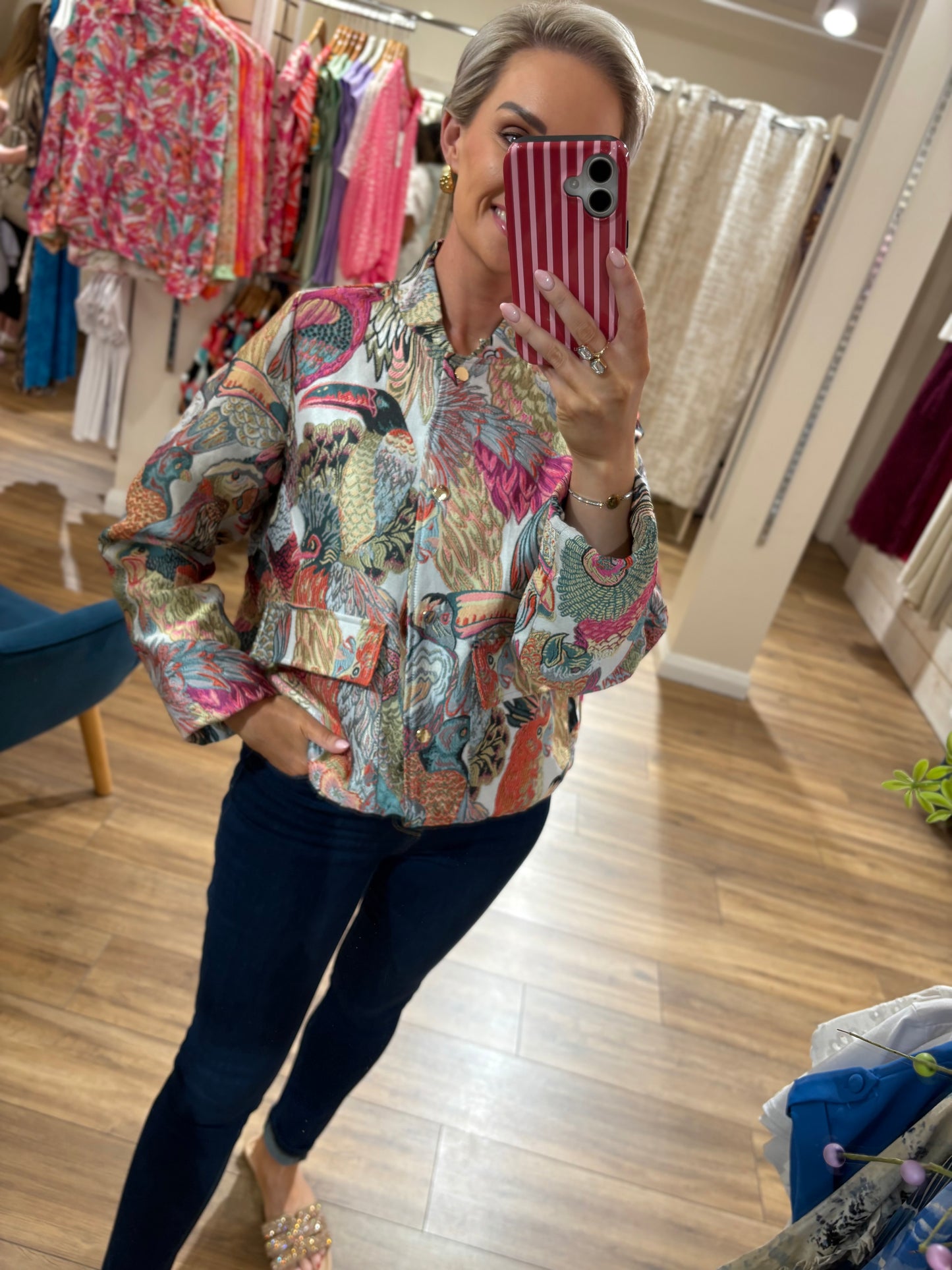 PRE ORDER- Jacquard Bomber Jacket