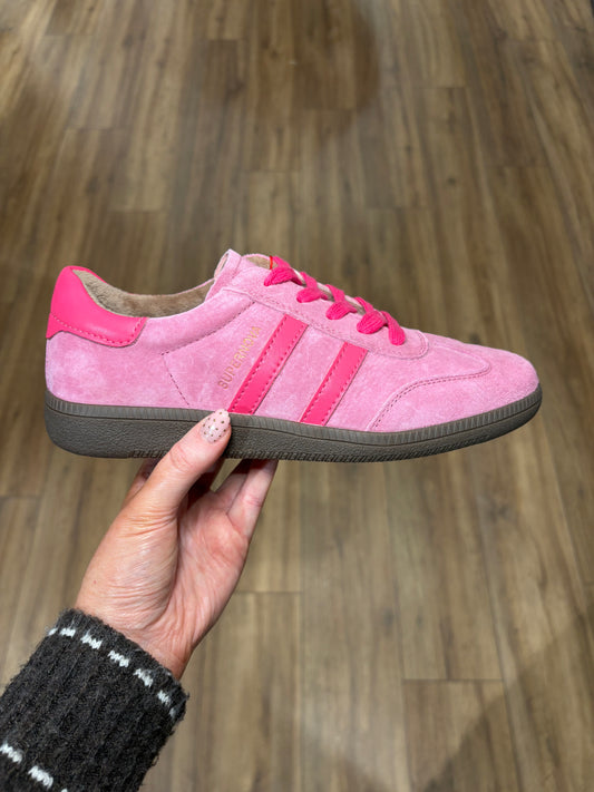 Drilleys ‘Sixty Four’ Gum Sole Trainers - Candy Floss