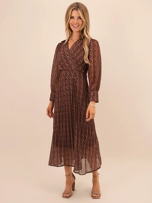 Positano Dress- Brown&Black