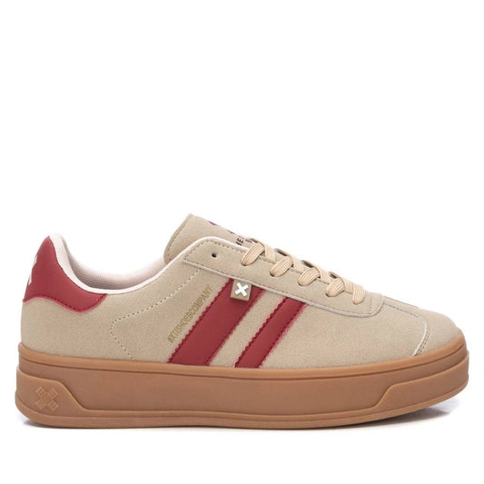 XTI Beige & Red Trainers