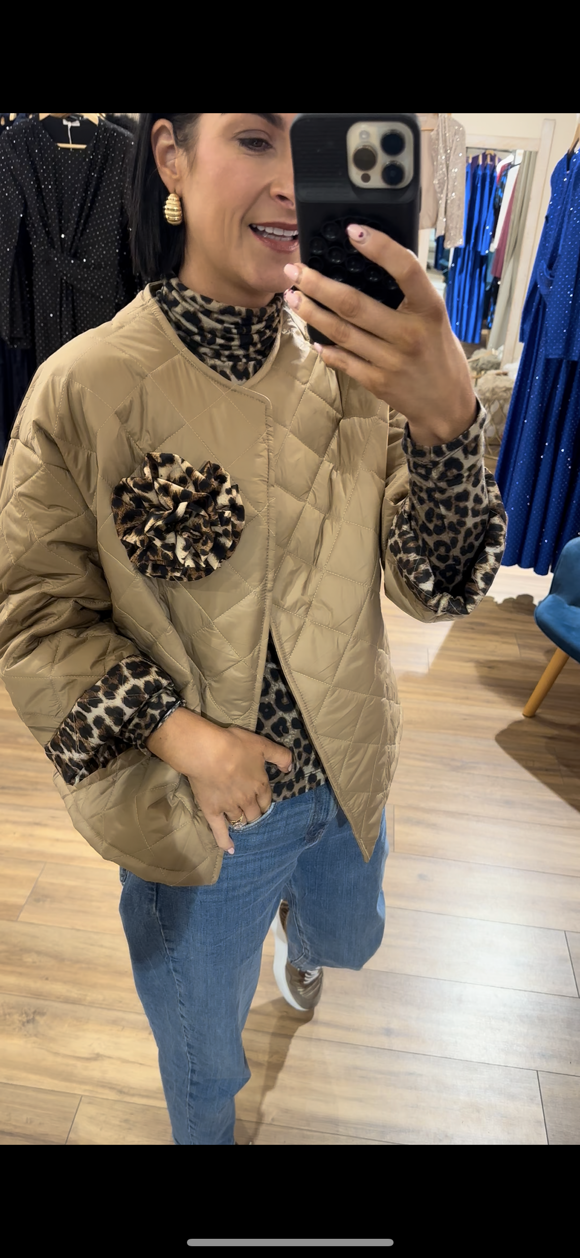 Short quilted coat online